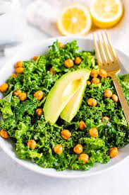 maged kale salad with avocado
