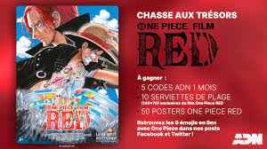 Animation Digital Network on Twitter: "ADN organise une chasse aux trésors  pour fêter la sortie de One Piece RED au cinéma le 10 août ! 6 indices se  sont dissimulés sur nos