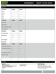 four week exercise plan template