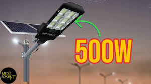 500w solar street light media box ent