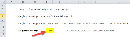 weighted average formula how to