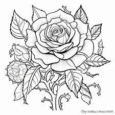 hard of flowers coloring pages free