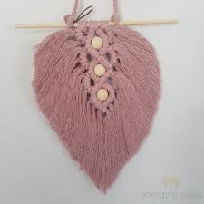 Macrame Feather Wall Hanging Rose