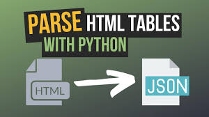 p html tables to json with python