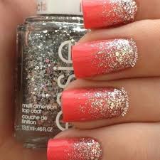 Coral and white nails, coral nails, elegant nails, exquisite nails, fashion nails 2016, manicure by summer dress, medium nails, nail art stripes. Amazing Coral Nail Designs For The Season Pretty Designs Coral Nails With Design Coral Nail Art Coral Nails