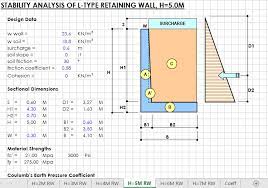 Retaining Wall Calculation Spreadsheet