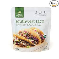 Cook and stir beef, sausage, and onion in the hot skillet until meat is browned and crumbly, 5 to 7 minutes. Amazon Com Simply Organic Southwest Taco Simmer Sauce Certified Organic 8 Oz Pack Of 6 Grocery Gourmet Food