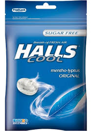halls cool original cough drops sugar
