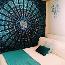 Blue Hippie Mandala Tapestry Bohemian