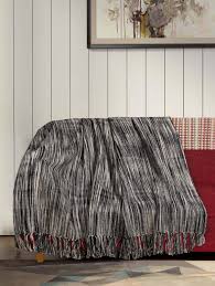 striped pattern cotton sofa throw