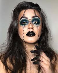 witch makeup with a mystical moon