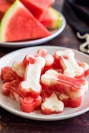 watermelon and yogurt frozen dog treats