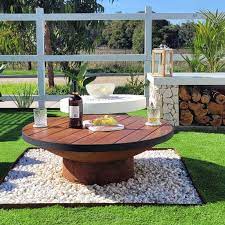 Large 94cm Fire Pit Timber Table