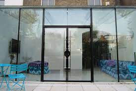 contemporary glass security doors