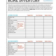 Household Inventory Template New Household Inventory