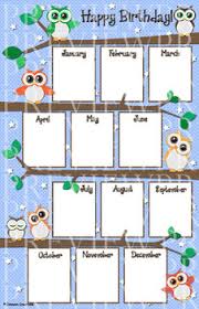 Owl Birthday Chart