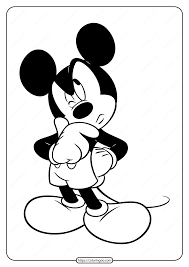 So why wait, print them now and let the fun times begin. Printable Mickey Mouse Thinking Coloring Page