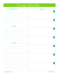 20 free menu planner printables