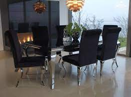 Louis 160cm Black Glass Dining Table
