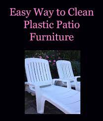 to clean plastic patio furniture