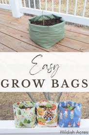 how to sew an easy grow bag wildish acres