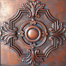 Ceiling Tile Faux Tin Rustic Copper Art