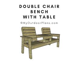Double Garden Chair Bench With Middle