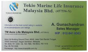Savesave tokio marine life insurance malaysia bhd for later. Tokio Marine Gunachandran Indian My
