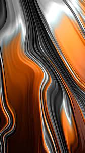 Abstract fractal graphics, orange and ...