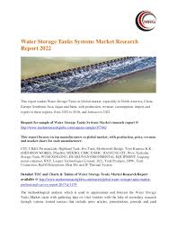 Water Storage Tanks Market 2022 Industry Survey Market