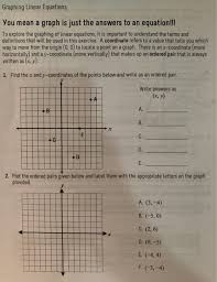 Solved Graphing Linear Equations You