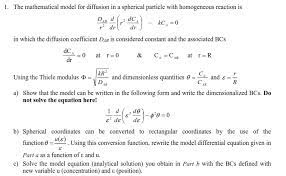 1 The Mathematical Model For Diffusion