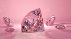 bright diamonds arrangement on pink