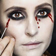 bleeding eyes halloween makeup tutorial