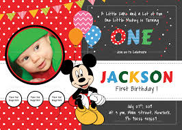 Exciting Mickey Mouse Birthday Invitation Card Template