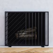 Parallel Lines Fireplace Screen West Elm