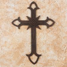 Wall Cross In Wrought Iron With Rust