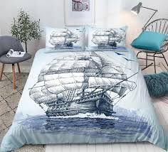 sailboat quilt cover set queen anchor