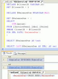 create an xml invoice with ssis