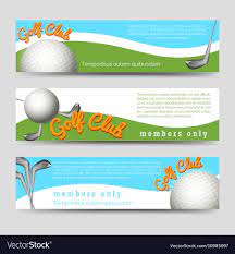 golf club banners template royalty free