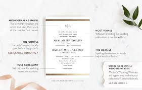 Traditionally, the bride's parents are the hosts of the wedding and are named at the top of the invitation, even for very formal affairs. Wedding Invitation Wording Etiquette Minted