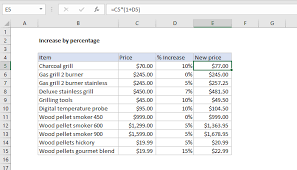 Excel Formula Increase By Percentage