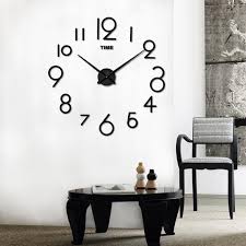 Wall Clock Living Room Diy 3d Home