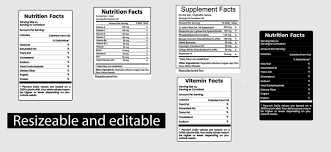 nutrition facts template images