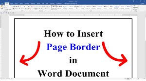 insert page border in word doent