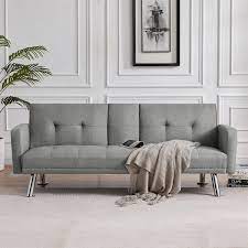 convertible futon sofa bed 73 tufted