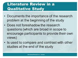     critiquing literature review qualitative research