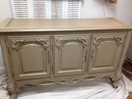 chalk painted buffet gets glazed the