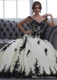 DiscountBlack And White Wedding Dresses Boho Country Wedding Dresses Gothic  Off Shourlders Tulle Zipper Back Appliques Lace African Bridal Gown 2020  From Bridalstore, $104.07 | DHgate.Com
