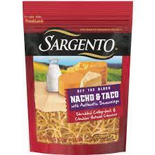 shredded nacho taco natural cheese